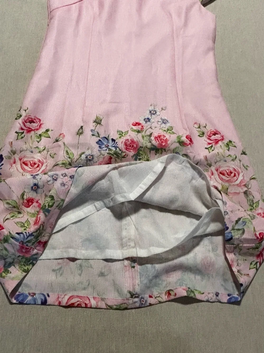 Girls Pink Floral Qipao Dress Size Youth 16